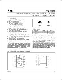 datasheet for 74LVX08M by SGS-Thomson Microelectronics