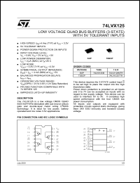 datasheet for 74LVX125M by SGS-Thomson Microelectronics