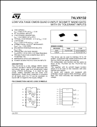 datasheet for 74LVX132MTR by SGS-Thomson Microelectronics