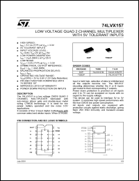 datasheet for 74LVX157MTR by SGS-Thomson Microelectronics