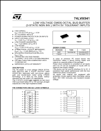 datasheet for 74LVX541TTR by SGS-Thomson Microelectronics