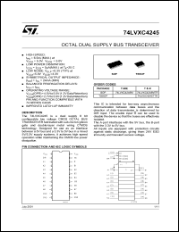 datasheet for 74LVXC4245M by SGS-Thomson Microelectronics