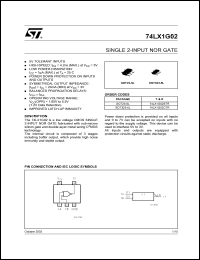 datasheet for 74LX1G02CTR by SGS-Thomson Microelectronics