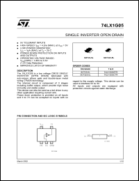 datasheet for 74LX1G05CTR by SGS-Thomson Microelectronics