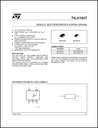 datasheet for 74LX1G07CTR by SGS-Thomson Microelectronics