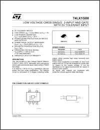 datasheet for 74LX1G08STR by SGS-Thomson Microelectronics
