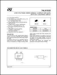 datasheet for 74LX1G32CTR by SGS-Thomson Microelectronics