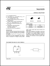 datasheet for 74LX1G70CTR by SGS-Thomson Microelectronics