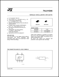 datasheet for 74LX1G86CTR by SGS-Thomson Microelectronics