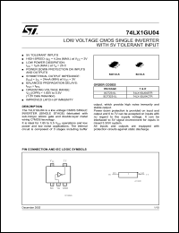datasheet for 74LX1GU04STR by SGS-Thomson Microelectronics