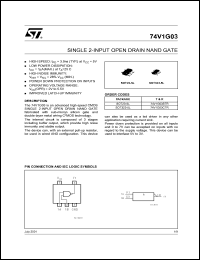 datasheet for 74V1G03CTR by SGS-Thomson Microelectronics