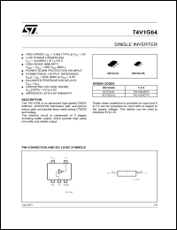 datasheet for 74V1G04CTR by SGS-Thomson Microelectronics