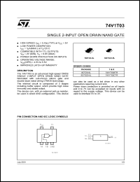 datasheet for 74V1T03CTR by SGS-Thomson Microelectronics