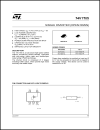 datasheet for 74V1T05CTR by SGS-Thomson Microelectronics