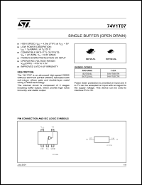 datasheet for 74V1T07CTR by SGS-Thomson Microelectronics
