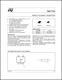 datasheet for 74V1T14STR by SGS-Thomson Microelectronics
