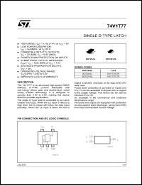 datasheet for 74V1T77CTR by SGS-Thomson Microelectronics