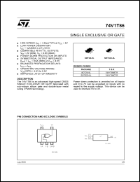 datasheet for 74V1T86CTR by SGS-Thomson Microelectronics