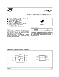 datasheet for 74V2G05CTR by SGS-Thomson Microelectronics