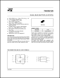 datasheet for 74V2G125CTR by SGS-Thomson Microelectronics