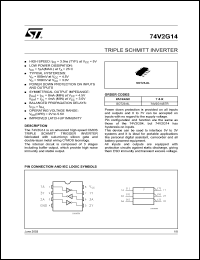 datasheet for 74V2G14CTR by SGS-Thomson Microelectronics