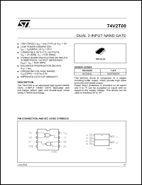 datasheet for 74V2T00CTR by SGS-Thomson Microelectronics