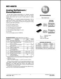 datasheet for MC14067BCP by ON Semiconductor