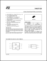 datasheet for 74V2T125STR by SGS-Thomson Microelectronics