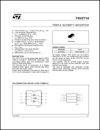 datasheet for 74V2T14CTR by SGS-Thomson Microelectronics