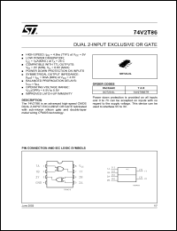 datasheet for 74V2T86CTR by SGS-Thomson Microelectronics