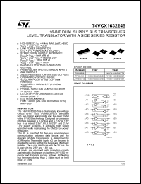 datasheet for 74VCX1632245TTR by SGS-Thomson Microelectronics