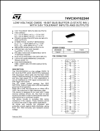 datasheet for 74VCXH162244TTR by SGS-Thomson Microelectronics