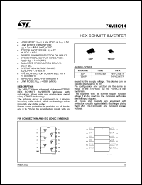 datasheet for 74VHC14MTR by SGS-Thomson Microelectronics