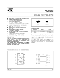 datasheet for 74VHC32MTR by SGS-Thomson Microelectronics