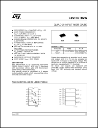 datasheet for 74VHCT02AMTR by SGS-Thomson Microelectronics