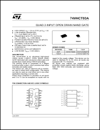 datasheet for 74VHCT03AM by SGS-Thomson Microelectronics