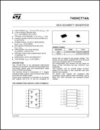 datasheet for 74VHCT14AM by SGS-Thomson Microelectronics