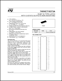 datasheet for 74VHCT16373ATTR by SGS-Thomson Microelectronics