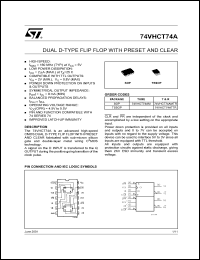 datasheet for 74VHCT74AMTR by SGS-Thomson Microelectronics
