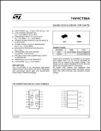 datasheet for 74VHCT86AM by SGS-Thomson Microelectronics