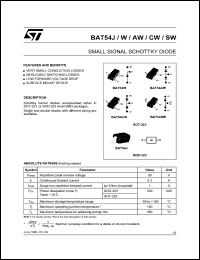 datasheet for BAT54JFILM by SGS-Thomson Microelectronics