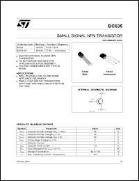 datasheet for BC635 by SGS-Thomson Microelectronics