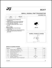 datasheet for BCX17 by SGS-Thomson Microelectronics
