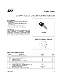 datasheet for BDX53BFP by SGS-Thomson Microelectronics