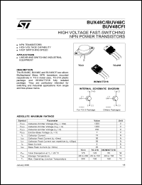 datasheet for BUX48C by SGS-Thomson Microelectronics