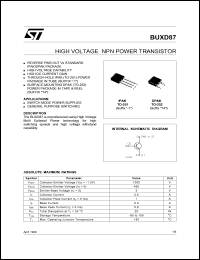 datasheet for BUXD87 by SGS-Thomson Microelectronics
