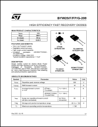 datasheet for BYW29FP-200 by SGS-Thomson Microelectronics