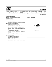 datasheet for CRX14 by SGS-Thomson Microelectronics