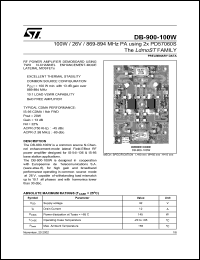 datasheet for DB-900-100W by SGS-Thomson Microelectronics