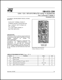 datasheet for DB-915-12W by SGS-Thomson Microelectronics